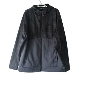 Under Armour Black and Gray Fleece-Lined hooded jacket XL